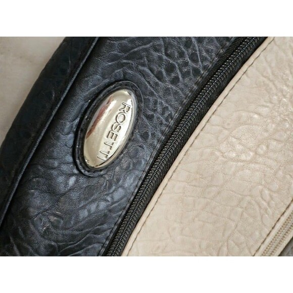 Rosetti Black Brown Faux Leather Crossbody / Shoulder Bag Purse - Picture 7 of 7